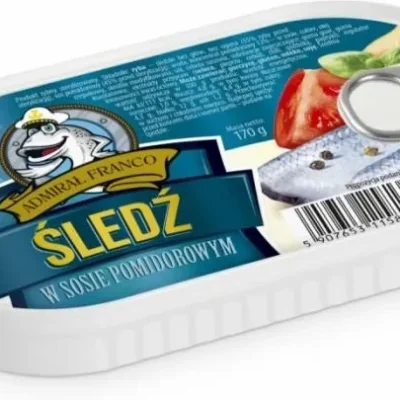 Філе оселедця в томатному соусі Admirał Franco Śledź W Sosie Pomidorowym 170 г Польща