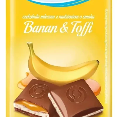 Шоколад молочний із бананом і тоффі ALPINELLA BANAN&TOFFI 100 г Польща