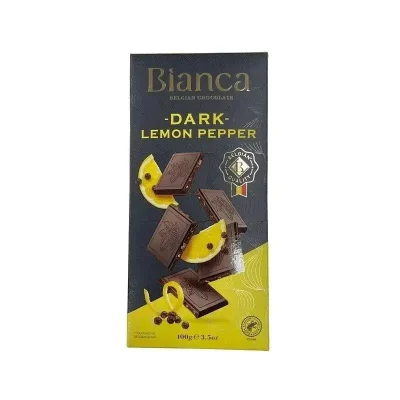Шоколад чорний із лимоном і перцем Bianca Dark Lemon Pepper 100 г Бельгія