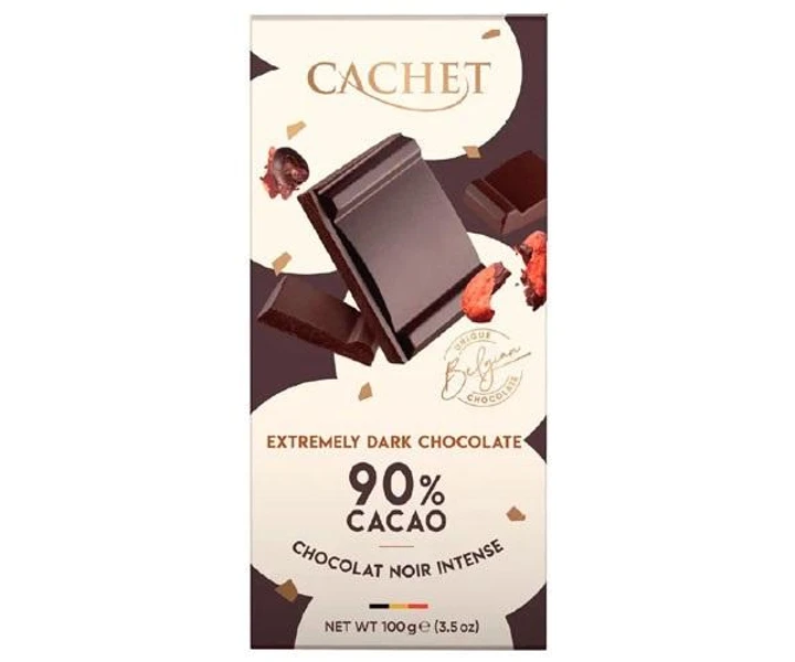 Шоколад екстрачорний 90% какао Cachet Extremely Бельгія 100 г