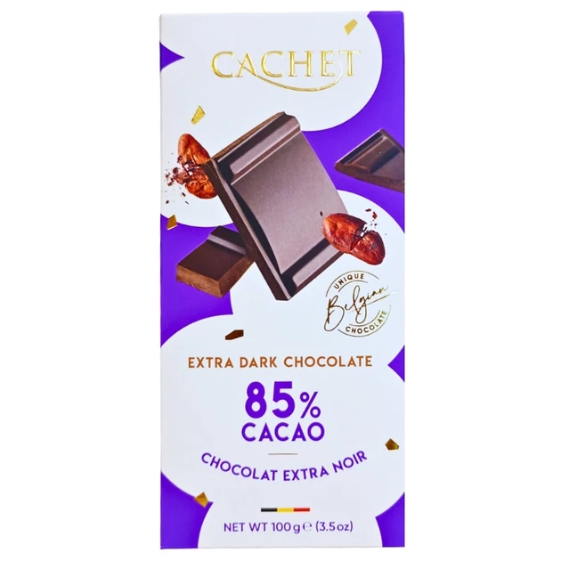 Шоколад Cachet (Кашет) екстра чорний 85% какао 100г Бельгія