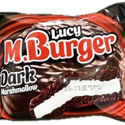 Бісквіт-сендвіч із маршмелоу в шоколаді Lucy Mr.Burger 42 г