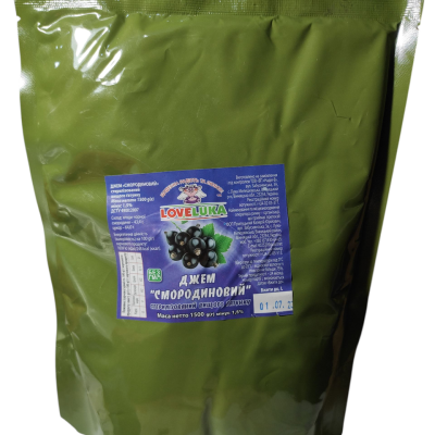 Джем ЧОРНА СМОРОДИНА вищого ґатунку ТМ LOVELUKA ДСТУ 4900:2007 1,5кг Україна