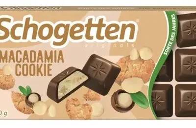 Шоколад молочний горіх макадамія та печиво Schogetten 100 г, Німеччина