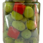 Оливки мариновані з перцем, часником і травамиі БЕЗ ГЛЮТЕНА Bernal Especialidades Aeitunas Chupadedos 436/250г Испания