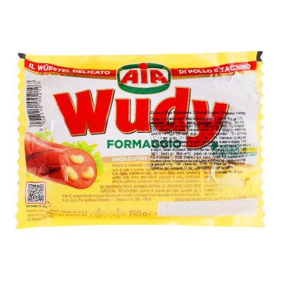 Сосиски с сиром БЕЗ ГЛЮТЕНА, Wudy FORMAGGIO 150г Італія