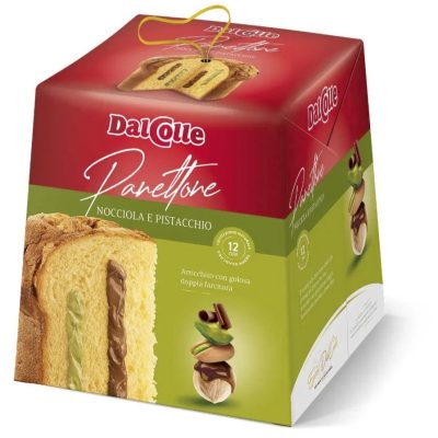 Панетоне з шоколадо-фісташковим кремом Dal Colle Panettone Nocciola e Fistacchio 750 г Італія