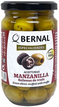 Оливки фаршировані пастою з трюфеля БЕЗ ГЛЮТЕНА Bernal Trufa 300 г Іспанія