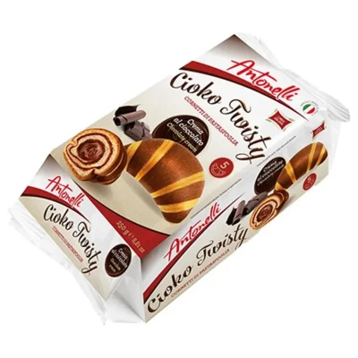 Круасани із шоколадним кремом Antonelli Croissant Cioko Twisty Chocolate 250 г Італія