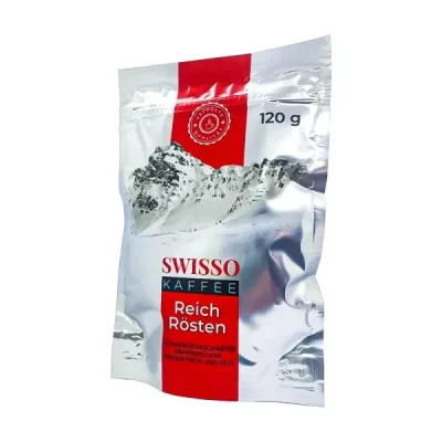 Кава розчинна сублімована Swisso Kaffe Reich Rösten 120г эконом пакет Німеччина