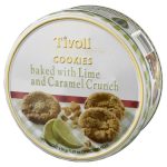 Печиво зі смаком лайма та карамелі Tivoli Cookies Lime & Caramel Crunch у ж/б 150 г Данія
