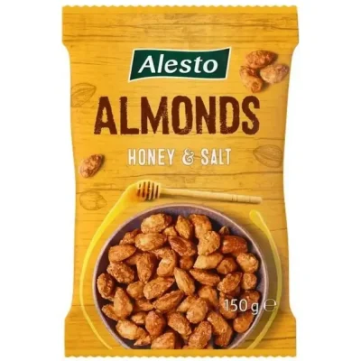 Мигдаль смажений з медом та сіллю Alesto Almonds Honey & Salted 150г Німеччина