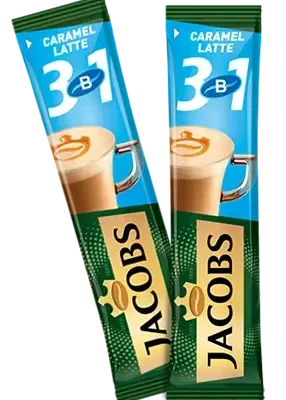 Кава розчинна Jacobs Caramel Latte 3 в 1 в стиках 12.3г