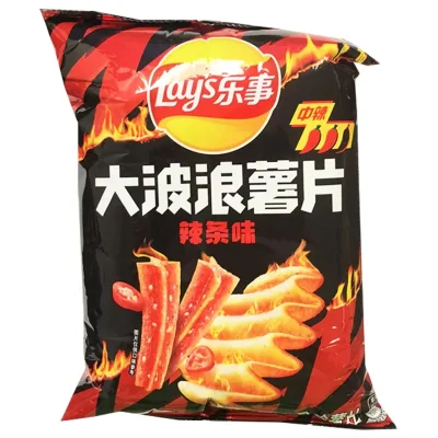 Чіпси картопляні хвилясті гострі Lay's Wavy Spicy Strips Flavor 70г Китай