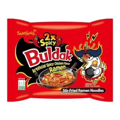 Локшина швидкого приготування зі смаком гострої курки Samyang Buldak 2xSpicy Hot Chicken Flavor Ramen 140г Південна Корея
