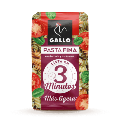 Макаронні вироби з томатом та шпинатом спіральки Gallo Spaghetti PastaFina 400 г Іспанія
