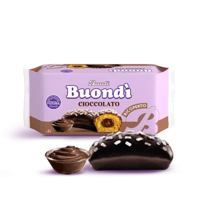 Кекс із шоколадним кремом у шоколадній глазурі Bauli Buondi crema (6х46г) 276г  Італія