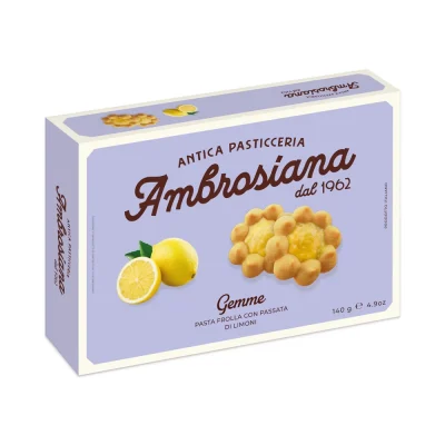 Пісочне печиво з лимонним джемом Antica Pasticceria Ambrosiana Gemme 140г Італія
