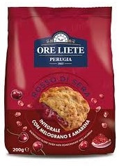 Печиво цільнозернове з гранатом та вишнею Ore Liete Perugia Rosso di Sera 200г Італія