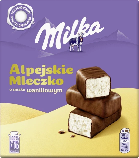 Цукерки пташине молоко MILKA Альпійське молочко ванільне 330 г Німеччина