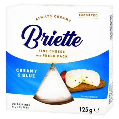 Сир м'який із блакитною пліснявою Брієтте Kaserei Briette Creamy&Blue 125г Німеччина