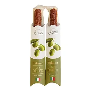 Ковбаса сиров'ялена з оливками Salumi Capputa Salame con Oliva 300г Італія
