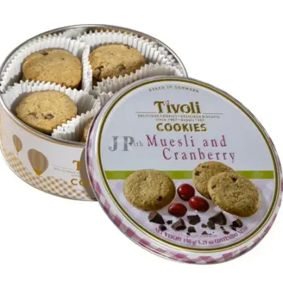 Вершкове печиво з мюслі та журавлиною Jacobsens Tivoli Muesli and Cranberry в з/б 150г Данія