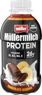 Молочний напій Muller Mullermilch Protein Chocolate-Banana 400г(376мл) Німеччина