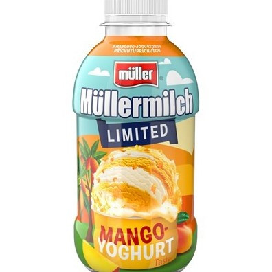 Молочний напій Muller Mullermilch Limited Maugo-Yoghurt 400г(381мл) Німеччина
