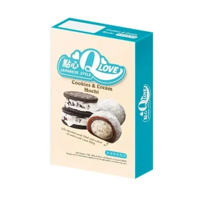 Моті (японське тістечко) зі смаком Орео Qlove Cookies&Cream Mochi 180г Тайвань