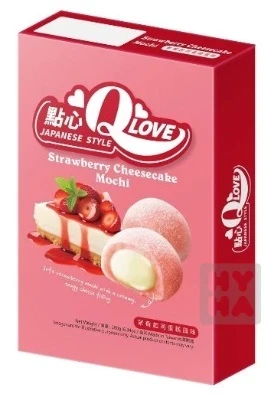 Моті (японське тістечко) зі смаком полуничного чізкейку Qlove Strawberry Cheesecake Mochi 180г Тайвань
