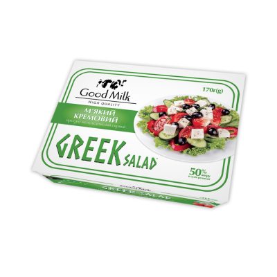Сир м'який кремовий Грецький салат 50% Good Milk Greek Salad 170г