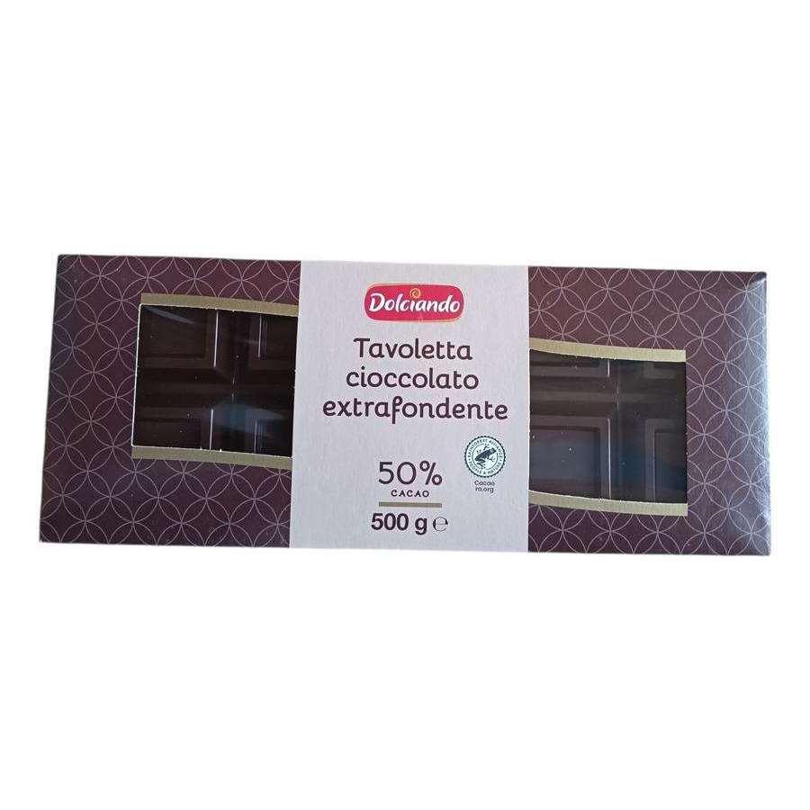 Чорний шоколад Dolciando Cioccolato Extra Fondente 500g