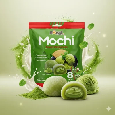 Моті (японське тістечко) крем матчу латте Royal Family Mochi Creamy Matcha Latte (8х15г) 120г Тайвань