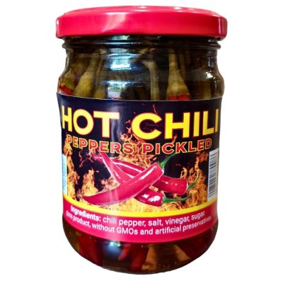 Перець гострий маринований Hot Chilli Peppers Pickled 280мл Італія