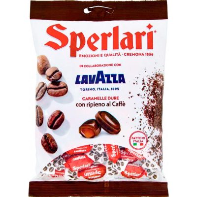 Цукерки карамель з кавою еспресо БЕЗ ГЛЮТЕНУ Lavazza Sperlari 150г Італія