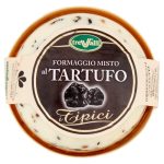 Сир напівтвердий з чорним трюфелем Trevalli Formaggio Misto al Tartufo 180г Італія