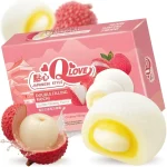 Моті (японське тістечко) личі Qlove Japanese Style Double Filling Mochi Lychee Creamy Flavor 180г Тайвань