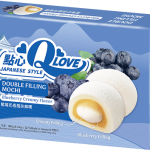 Моті (японське тістечко) чорниця Qlove Double Filling Mochi Blueberry Creamy Flavor 180г Тайвань