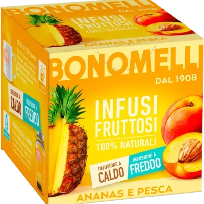 Натуральний чай ананасу та персика Bonomelli Ananas e Pesca (12x2г) 24г Італія