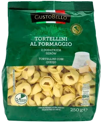 Тортелліні фаршировані сиром риккоту GustoBello Tortellini al Formaggio 250г Італія