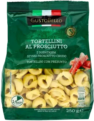 Тортелліні фаршировані прошутто GustoBello Tortellini al Prosciutto 250г Італія