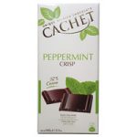 Шоколад Cachet (Кашет) чорний 57% какао з м'ятою хрусткий Бельгія 100г