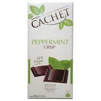 Шоколад Cachet (Кашет) чорний 57% какао з м'ятою хрусткий Бельгія 100г