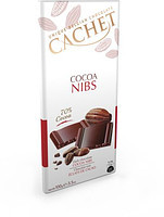 Шоколад Cachet (Кашет) Cocoa Nibs чорний 70% какао з очищених від лушпиння зерен Бельгія 100 г