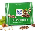 Шоколад молочний із лісовим горіхом Ritter Sport Nuss-Splitter Німеччина 100 г