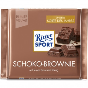 Шоколад Ritter Sport SCHOKO-BROWNIE (ШОКОЛАДНИЙ БРАУНІ) Німеччина 100г