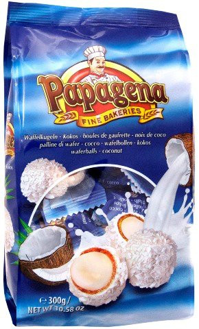 Кокосові цукерки Papagena (Папагена вафельні кульки в кокосі з кокосовим кремом усередині) Австрія 300г
