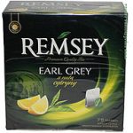 Чай чорний Сивий Граф з бергамотом та лимоном Remsey Earl Grey (75х1,75г) 131,25г Польща