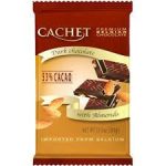 Шоколад Cachet (Кашет) чорний 53% какао з мигдалем (лесний горіх) Бельгія 300g